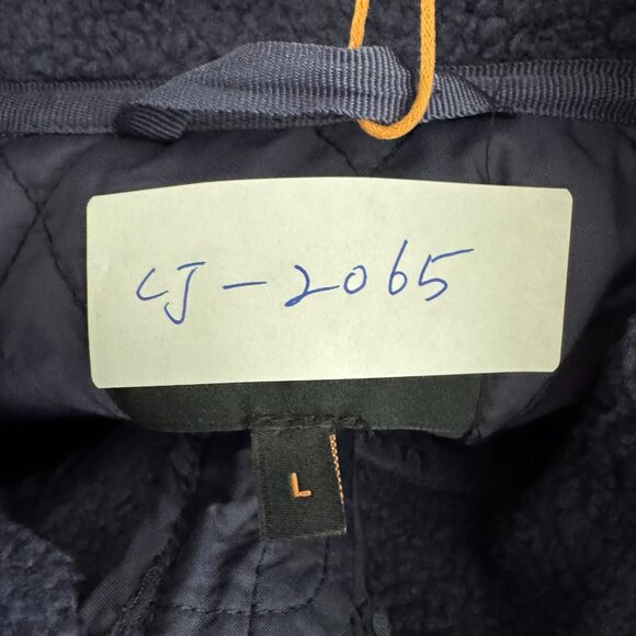 Quince Sherpa Full Zip Jacket Mens Large Navy Blue Polyester NWT CJ-2065 - Picture 2 of 12